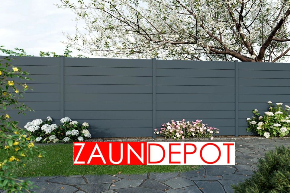 Aluzaun 4m 1,8m hoch Sichtschutz Zaun Gartenzaun Metallzaun in Aachen