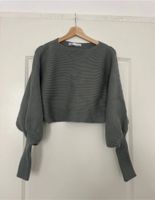 Grüner gerippter Pullover von Zara, Ballonärmel, Größe S Leipzig - Sellerhausen-Stünz Vorschau