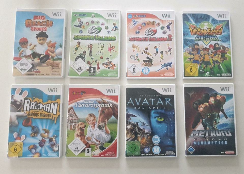Diverse Spiele / 8 x Wii Nintendo Sport / Mario / Tierarztpraxis in Grömitz