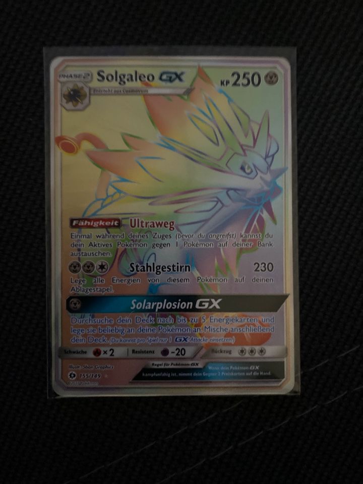 Pokémon Karte Solgaleo GX / wie neu in Neupotz