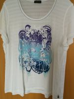 TAIFUN T-Shirt Gr. 46 weiß mit Türkis und Lila Baden-Württemberg - Reutlingen Vorschau