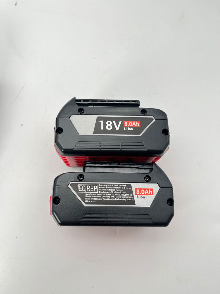 2X 8000mAh Akkus 18V Batterie passend für Bosch 18V Werkzeug in Soltau