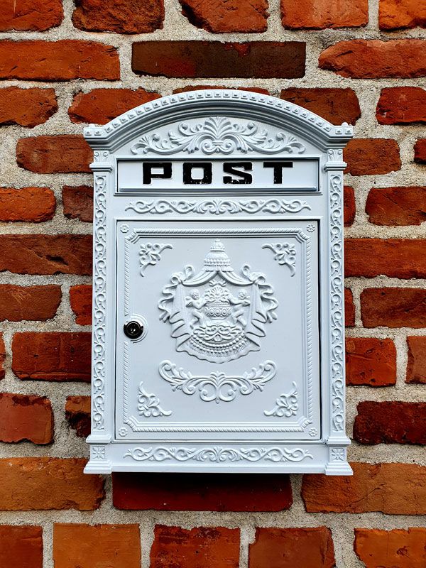 Weißer Landhaus Briefkasten Alu-Guss Postkasten Shabby Chic *NEU* in Heidenheim an der Brenz