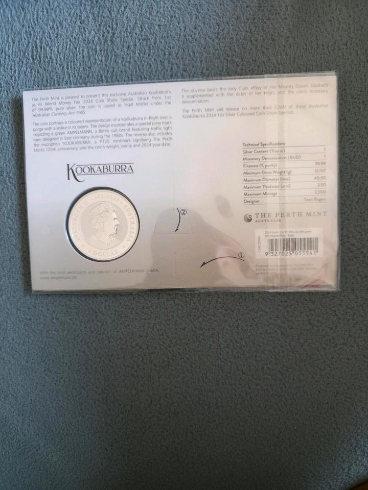 2024 AUS 1 OZ SILBER COLORIERT KOOKABURRA BU (WELTGELDMESSE) in Aichtal