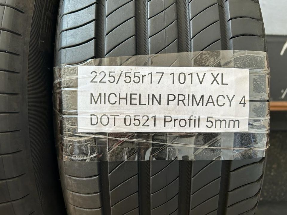 2x Sommerreifen Michelin 225/55R17 101V XL gebraucht inkl Montage in Burgwald