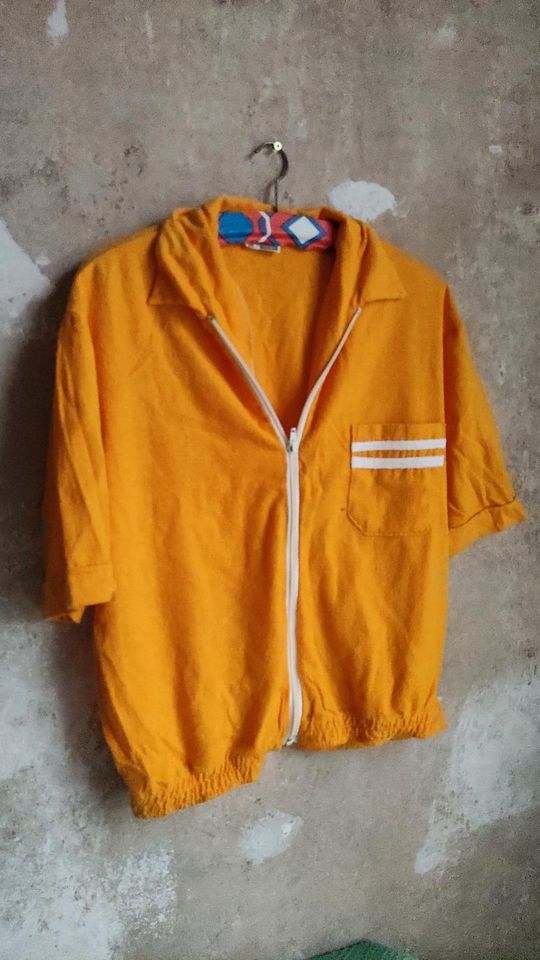 Shirt Jacke Frottee Zipper 70s 70er Vintage retro skater hipster in Freiburg im Breisgau