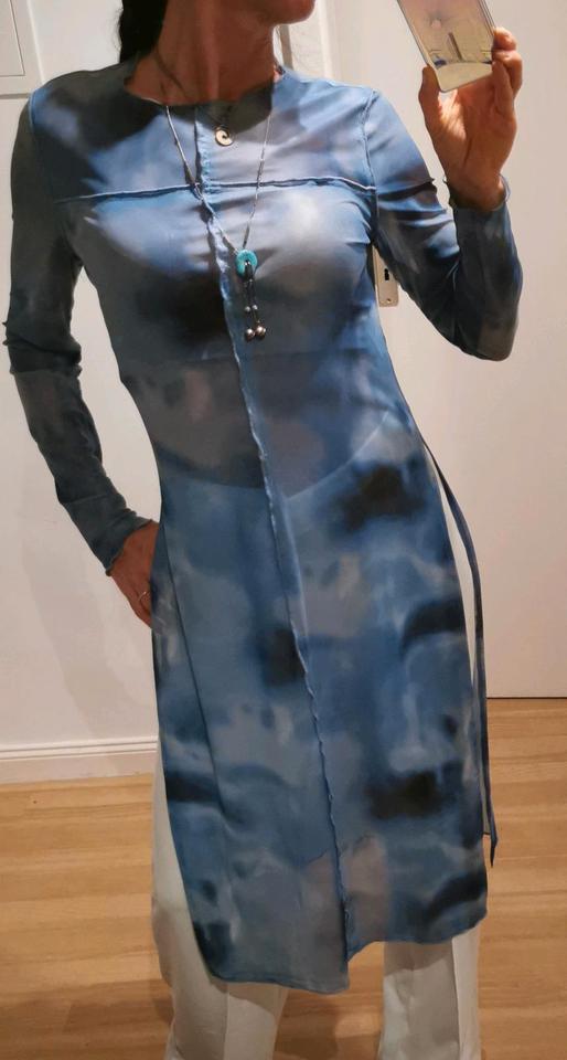 Tunika Kleid Mesh gr. Sarong cover blau Strandkleid in Hamburg