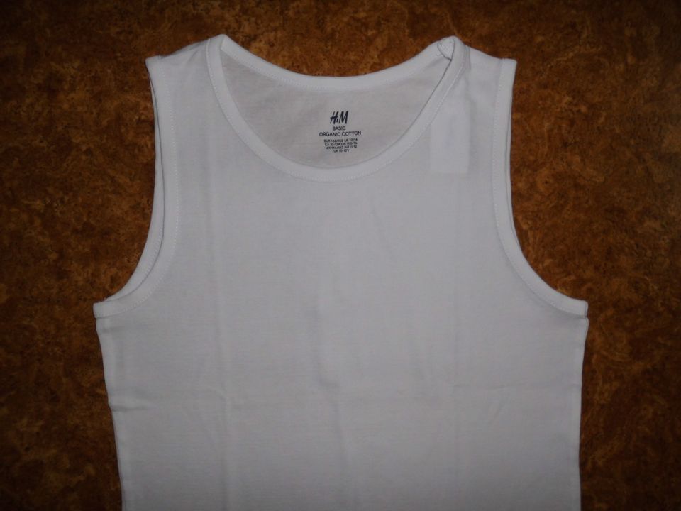 H&M Basic Unterhemden Hemd Tanktop 4 x weiß 146 /152 TOP in Lüdinghausen