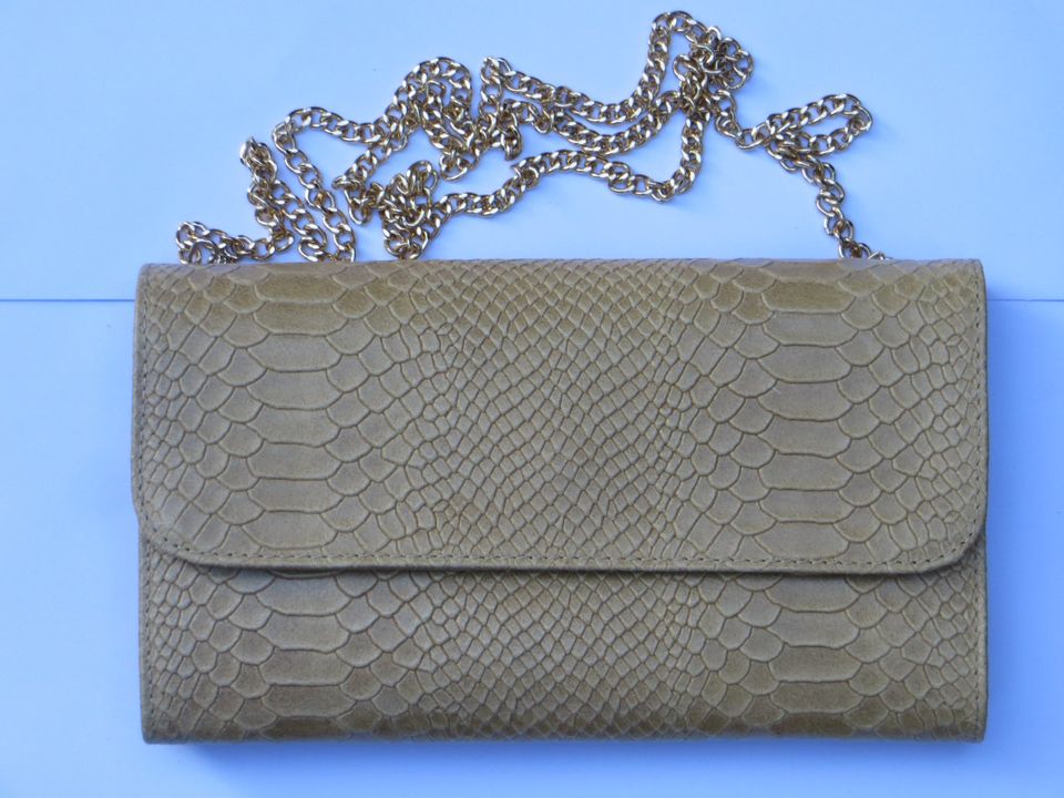 Clutch kleine Schultertasche Kroko Leder in Bochum