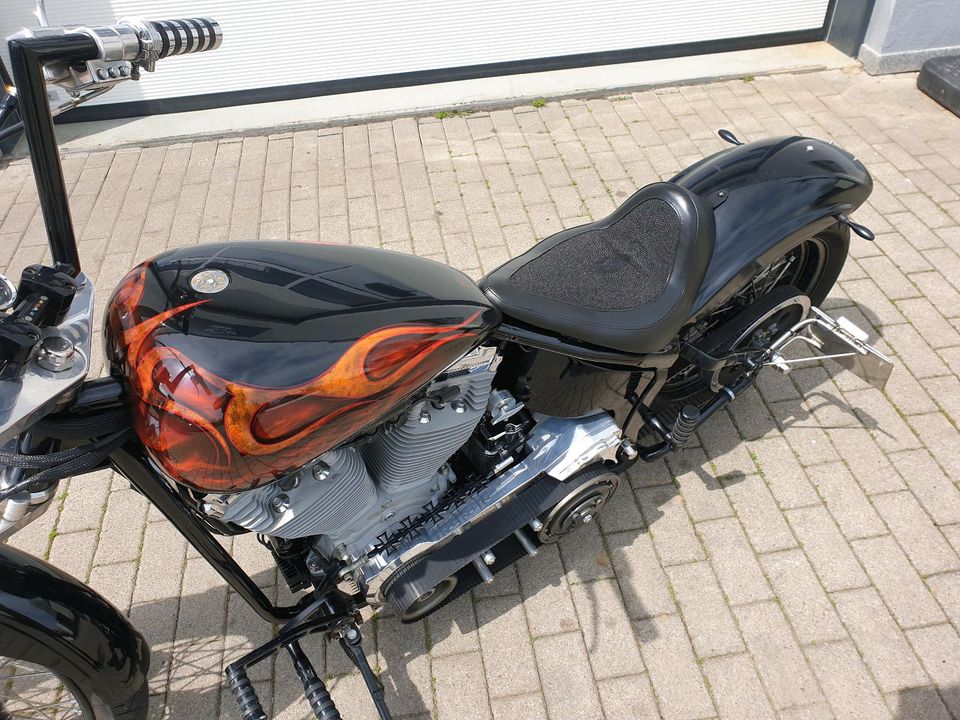 Harley-Davidson  Softail EVO  / Santee Rahmen / Open Belt in Deckenpfronn