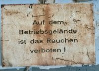 Warnung Metaldchild DDR original 60x40 rauchen verboten Brandenburg - Tantow Vorschau