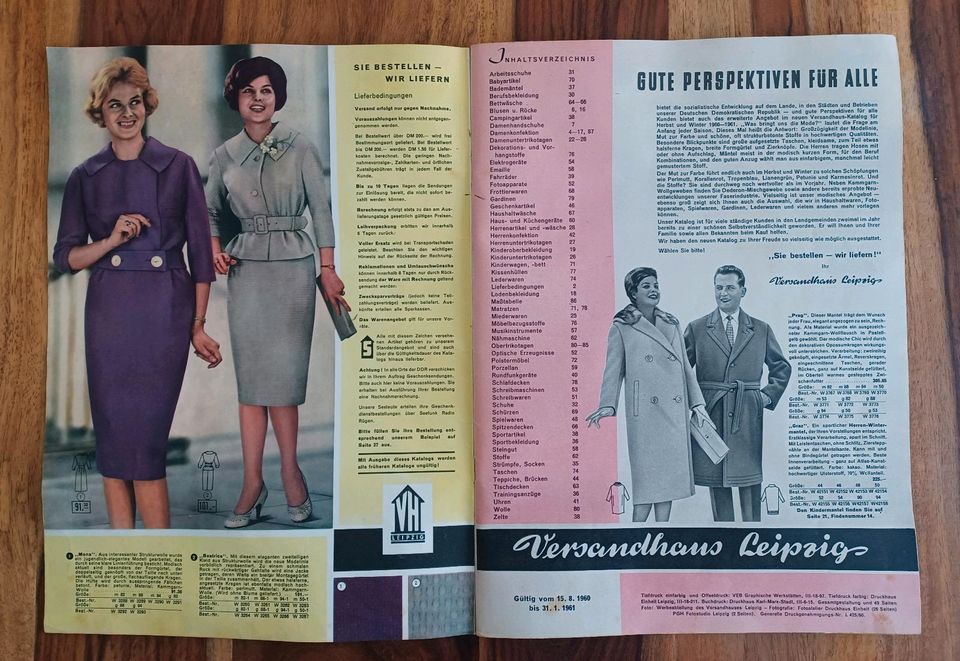 DDR VERSANDHAUS LEIPZIG KATALOG ALT SAMMELN 1960 in Erlau