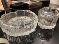 Aschenbecher mit Feuerzeug aus Eisglas, Brutalismus Mitte - Tiergarten Vorschau