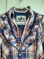 S.Oliver Country Bluse lila kariert mit Rüschchen Gr. 36 Bayern - Karlshuld Vorschau