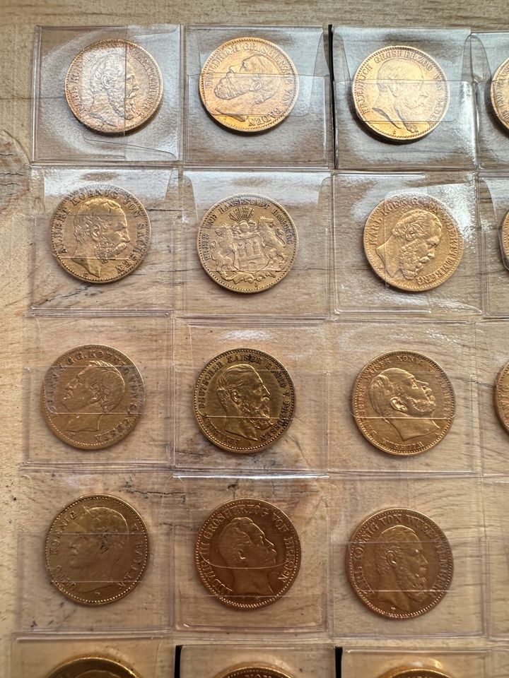 Kaiserreich Goldmünzen 10 und 20 Mark Bayern, Hessen, Baden, Würt in Berlin