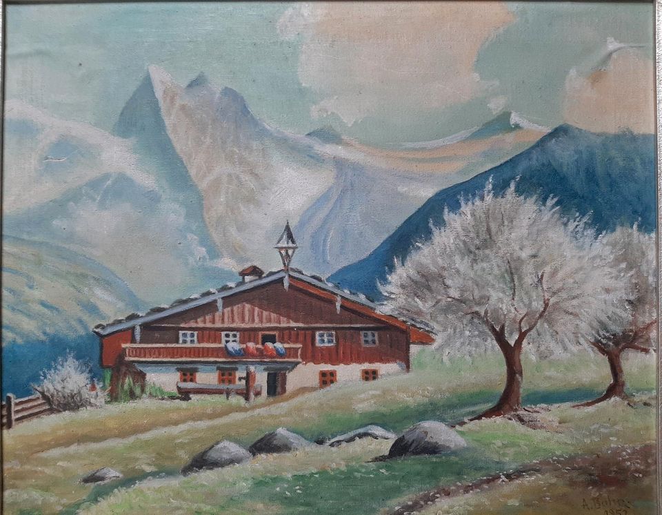 2 Gemälde/ Bilder im Set - bayerische Motive A. Bohn 1951 in Schneeberg