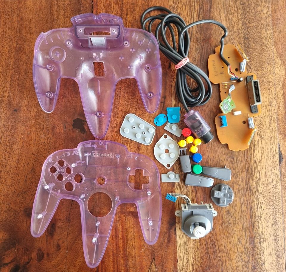 Controller Atomic Purple komplett gereinigt N64 Nintendo 64 in Apfeldorf