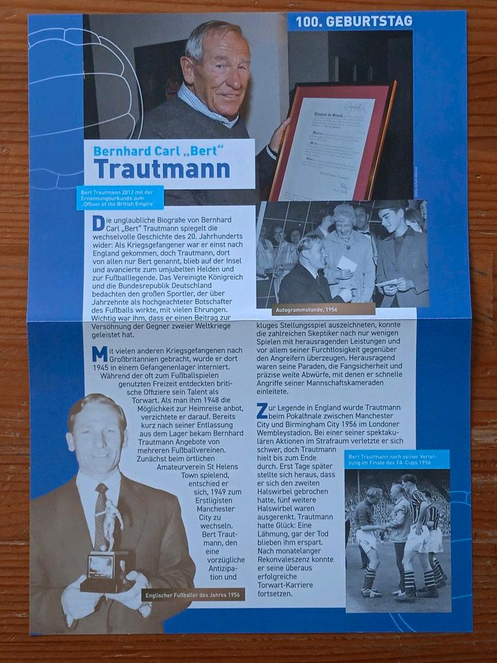 Jubiläumsbrief Deutsche Post 2023: 100. Geburtstag Bert Trautmann in Aßlar