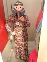 Vintage Kleid mit Blumenmuster schwarz, lila, orange Größe M Niedersachsen - Holzminden Vorschau