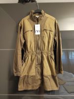 Zara, Minikleid im Safari-Stil, Beige + Khaki, M Hessen - Wächtersbach Vorschau