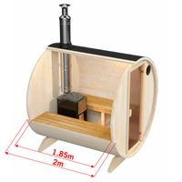 Sauna 2m Fasssauna 4 Pers. Gartensauna Fichte 2m lang AUFBAU inkl Nordrhein-Westfalen - Sonsbeck Vorschau