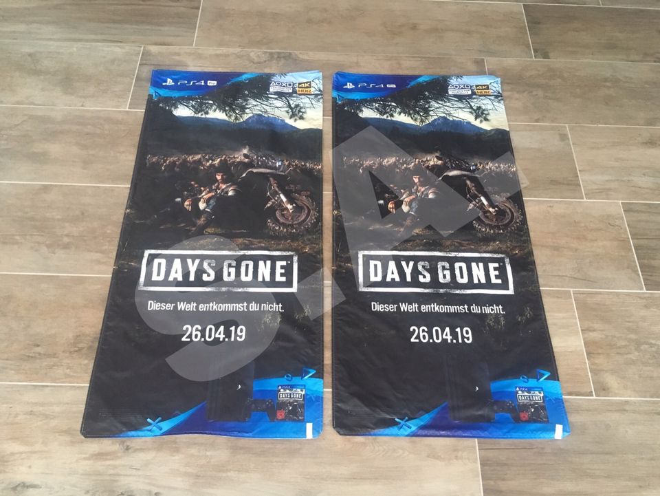Days Gone Werbe-Banner Reklame Promo Demo PlayStation Kiosk in Wittlingen