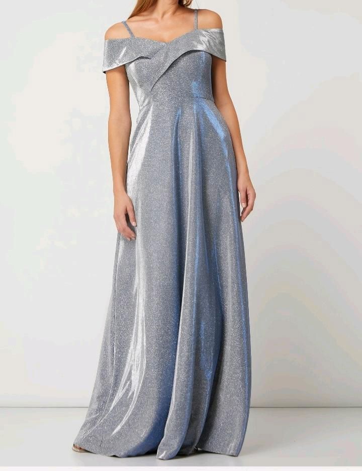 Ballkleid /Blau, Grau, Silber in Cham