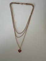 Halskette Modeschmuck neu Gold Optik mit Anhänger Herz Niedersachsen - Stade Vorschau