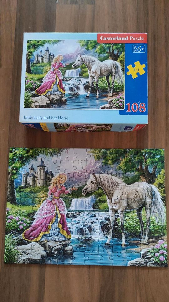 Puzzel 108 Teile 6 J Puzzle Prinzessin Pferd Schloss Castorland in Witten