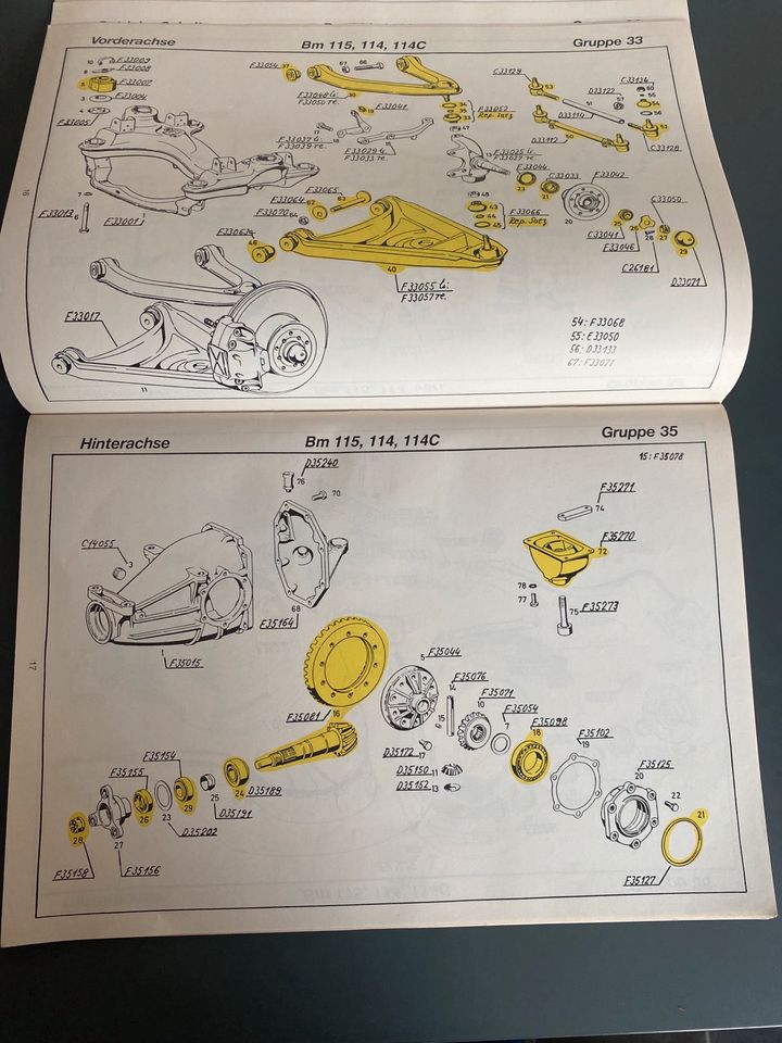 Mercedes Benz W115/W114 Strich / 8 Katalog Niemöller in Kiel