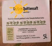 Quittensaft naturtrüb 5l Karton eigene Ernte Sachsen - Döbeln Vorschau