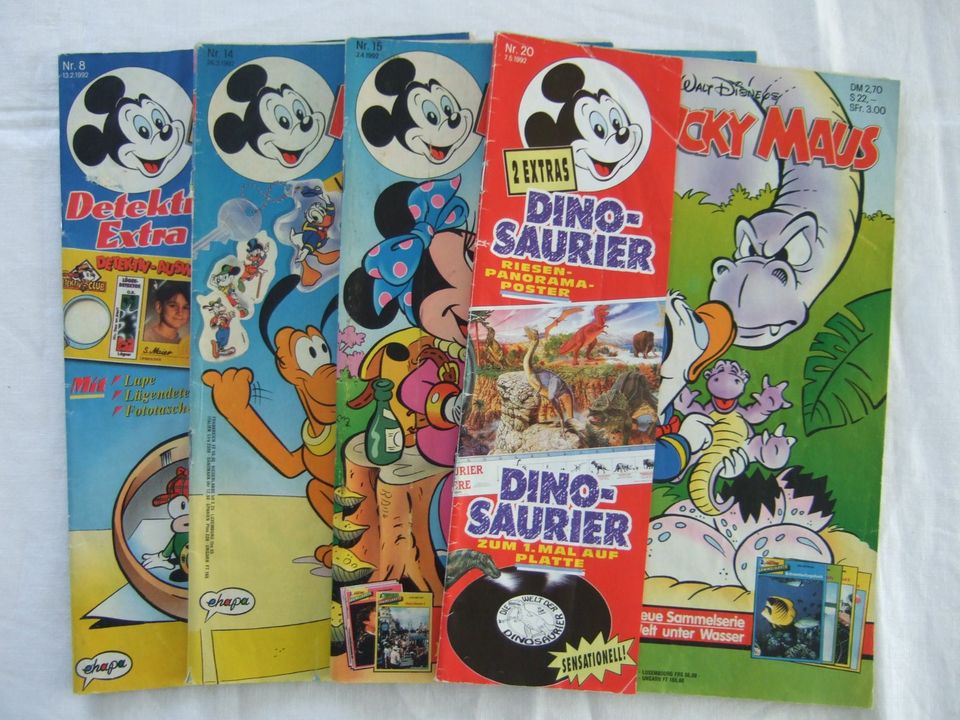 Disney:  4 Micky Maus Comics: 8, 14, 15 + 20 von 1992 in Pohlheim