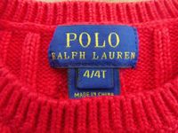 POLO RALPH LAUREN Zopfpullover Pullover Gr. 4T (104), rot, top! Baden-Württemberg - Plankstadt Vorschau