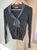 H&M Strickjacke grau dunkelgrau Schleppe Chiffon S 36 Saarland - Spiesen-Elversberg Vorschau
