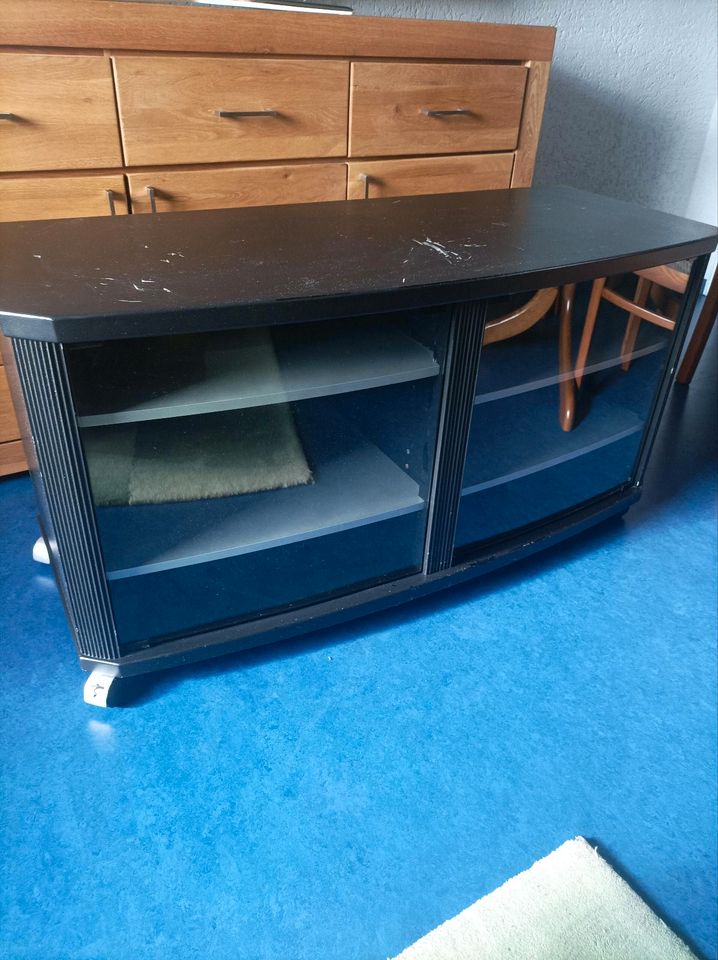 TV Board Phono Schrank Lowboard Sideboard schwarz in Eppelborn