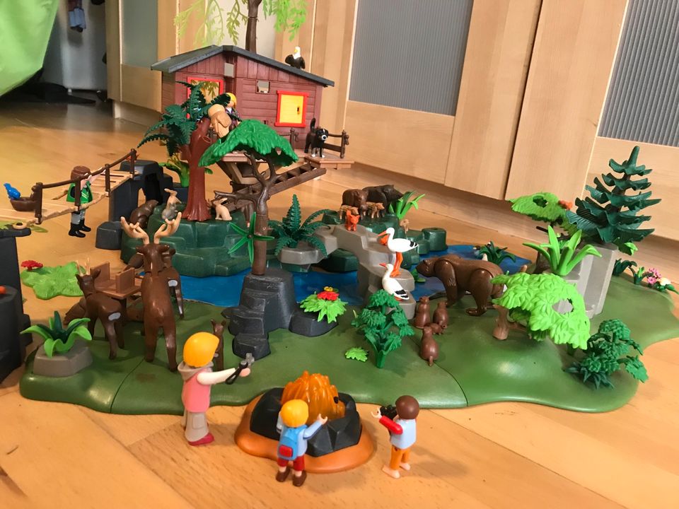 Playmobil Baumhaus und Tiere Seeufer Wald (nicht vollständig) in Oestrich-Winkel