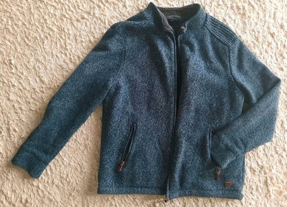 WALBUSCH Zwei-Lagen-Strickjacke Winterwarm Gr.52 blau walbusch in Vechelde