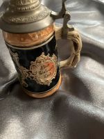 Humpen , Bierkrug aus den 60gern mit Zinndeckel Niedersachsen - Schiffdorf Vorschau