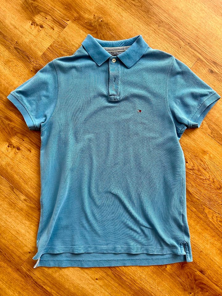 Shirt Tommy Hilfiger Poloshirt blau Größe S in Wöllstein