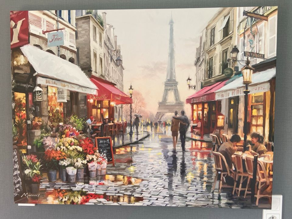 Paris Bild / Kunstdruck auf Keilrahmen 85cm x 113cm Paris in Allmendingen