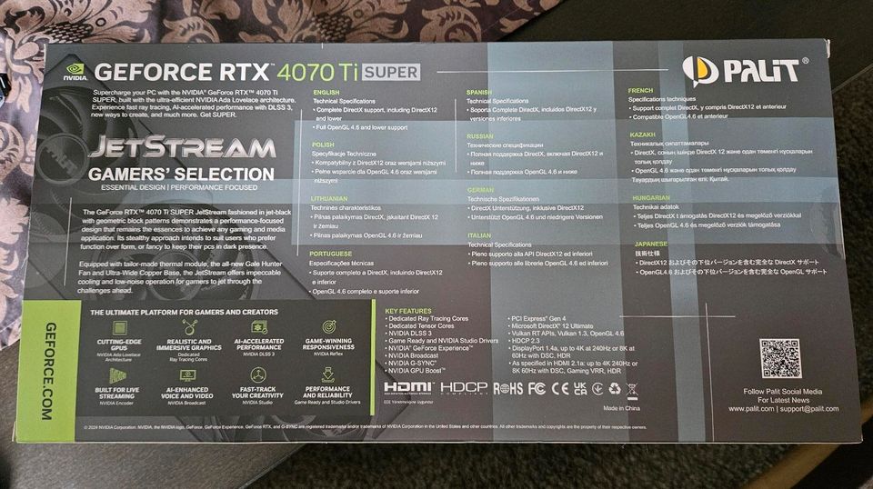Palit GeForce RTX 4070 Ti SUPER 16GB GDDR6X 256 Bit JetStream OC in Leipzig