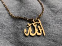 Nominal vergoldetes Kette Halsband mit Allah Schriftzug Bayern - Erlangen Vorschau