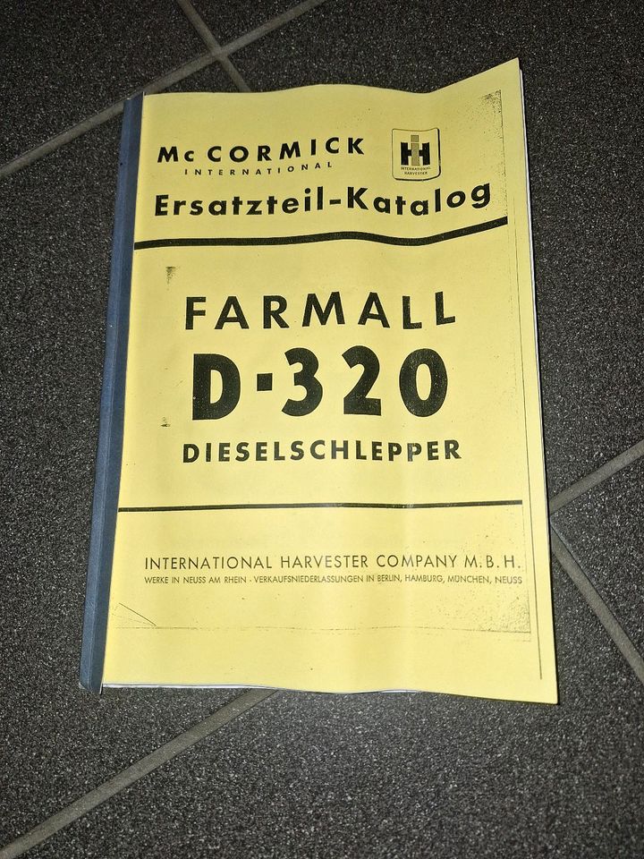 Ersatzteil- Katalog MC Cormick D-320  Schlepper Trecker IHC in Nettetal