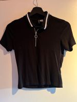Shirt Poloshirt schwarz mit Kragen und Reißverschluss Rheinland-Pfalz - Saxler Vorschau