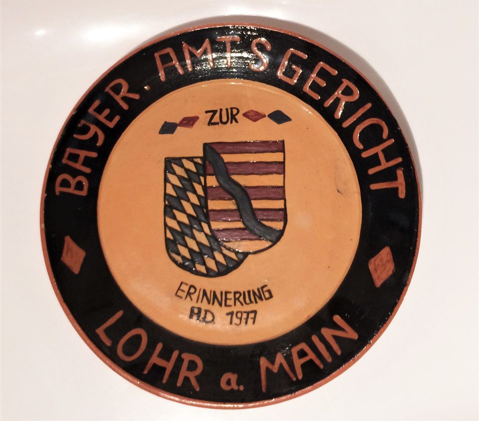 Großer Keramikteller 33cm Lohr 1977 Bayer. Amtsgericht Hettiger in Remseck am Neckar