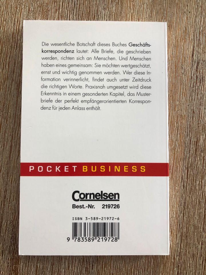 Pocket Business Geschäftskorrespondenz Renate Schmidt in Hamburg