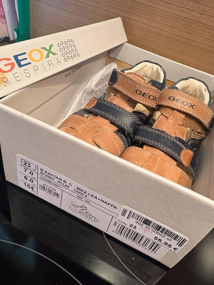 Geox Ledersandale B Kaytan B.C caramel navy cognac 23, 22 und 20 in Neusorg
