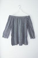 Bluse off shoulder gestreift elegant leicht Büro casual chic Sachsen - Rötha Vorschau