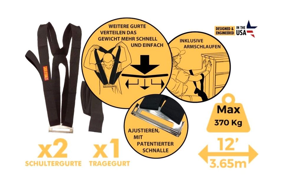 Transportgurt | Hebehilfe | mieten | Umzugshelfer | Lastengurt in Senden