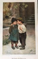 ORIG 1894 Süßes Kindermotiv aus Österreich Antik-Grafik RAR München - Pasing-Obermenzing Vorschau